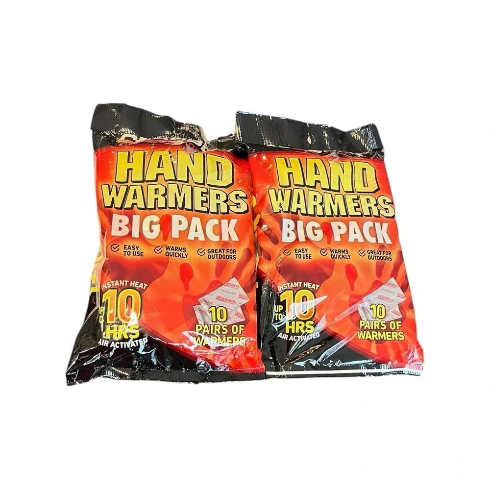 New Grabber Air Activated Hand or Feet Warmers Big Pack 20 Pairs (40 Warmers)